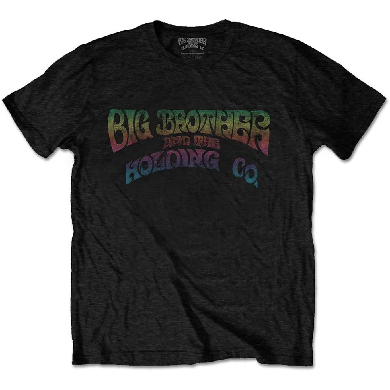 Big Brother & The Holding Company | Official Band T-Shirt | Vintage Logo Notch Collar Peter Pan Collar Cowl Neck