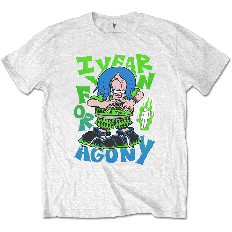 Billie Eilish | Official Band T-Shirt | Agony Graphic T-Shirt Round Neck Polyester