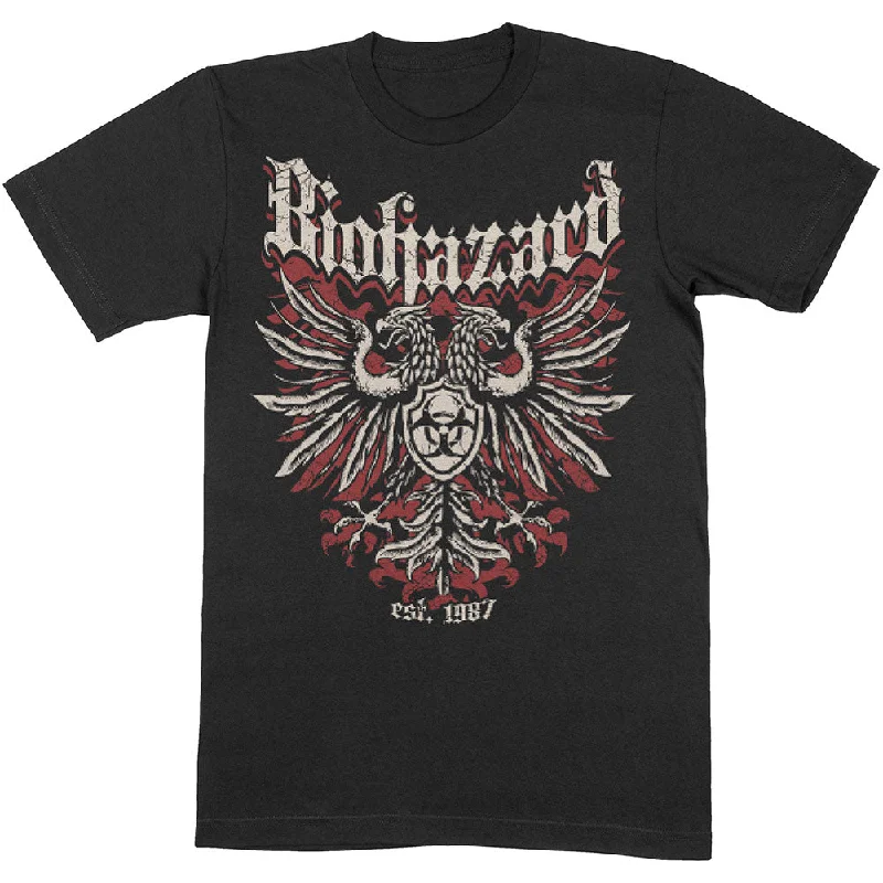Biohazard | Official Band T-Shirt | Crest Jersey Fabric Tulle Fabric Batik Fabric