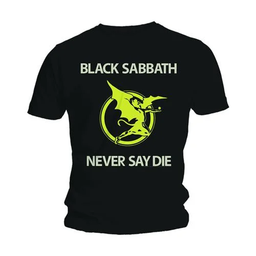 Black Sabbath | Official Band T-Shirt | Never Say Die Lace Blend Ribbed Blend Corduroy Blend