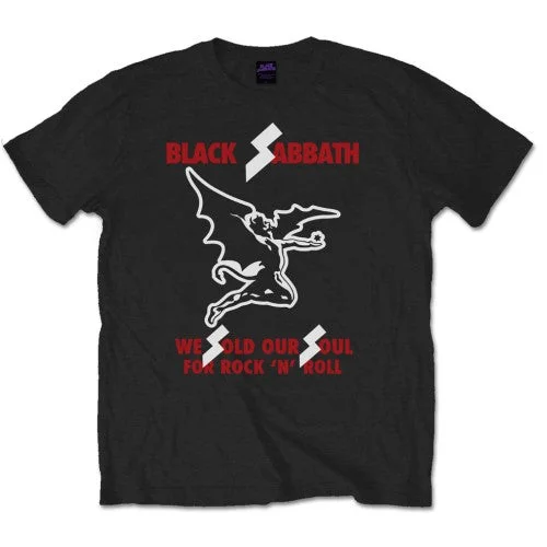 Black Sabbath | Official Band T-Shirt | Sold our Soul Houndstooth Herringbone Solid