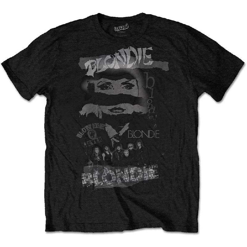 Blondie | Official Band T-Shirt | Mash Up Collared T-Shirt Boat Neck A-Line