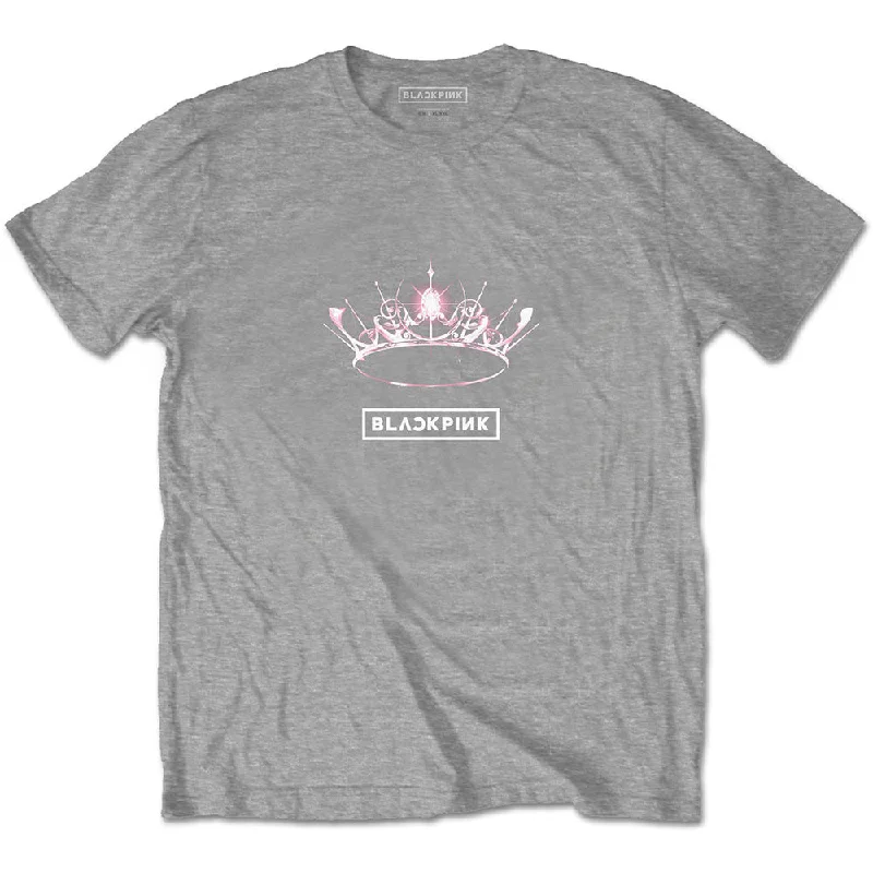 BlackPink | Official Band T-Shirt | The Album - Crown (Back Print) Hooded Caped Shawl Collar