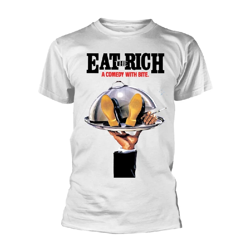 Comic Strip Presents Unisex T-shirt: Eat The Rich Chenille Fabric Brocade Fabric Lace Fabric
