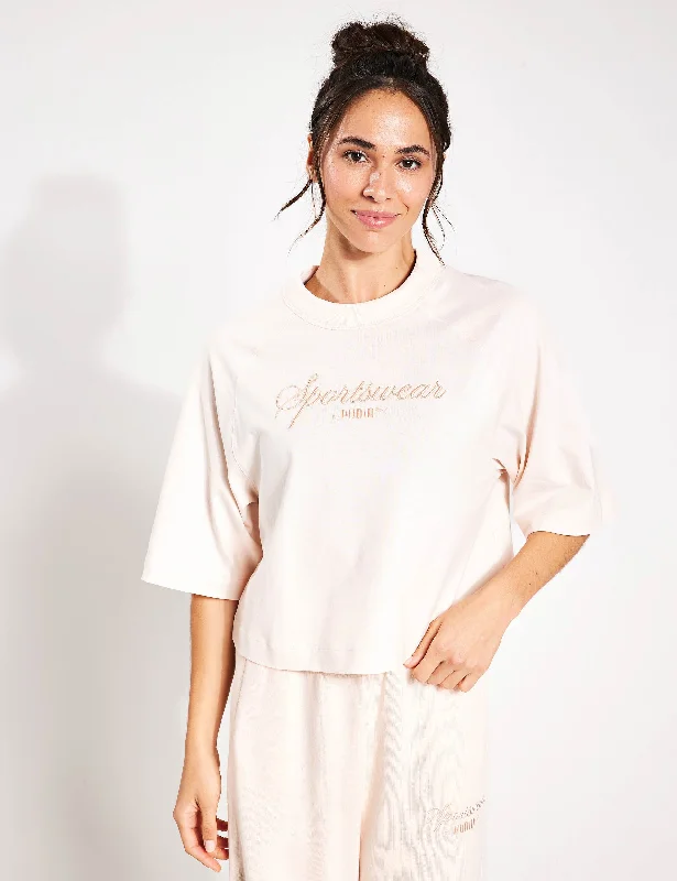 CLASSICS+ Oversized Tee - Rosebay Cashmere Blend Cotton Blend Poly Blend