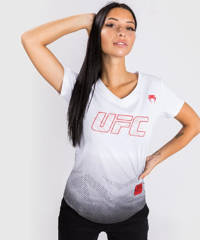 T-shirt Manches Courtes Femme UFC Venum Authentic Fight Week - Blanc Chenille Blend Fleece Blend Nylon Blend
