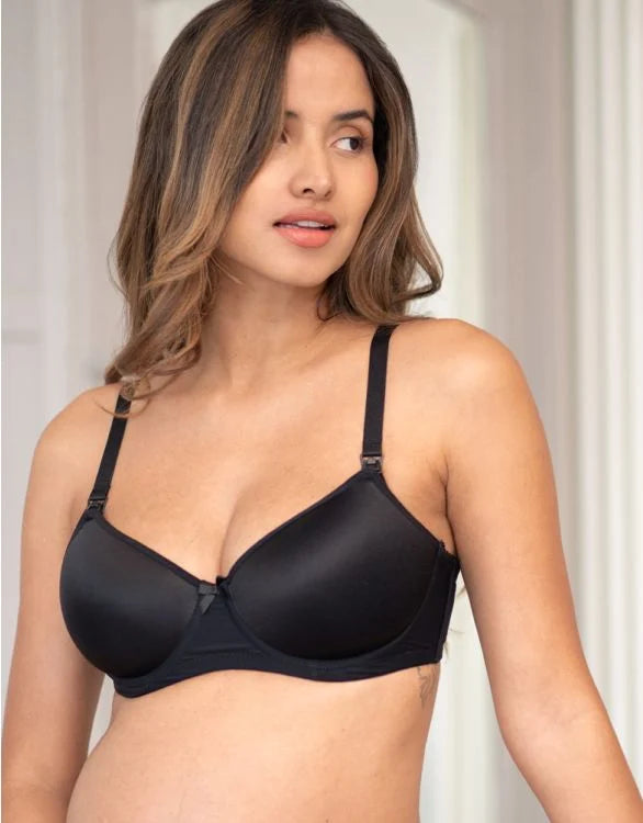 T-Shirt Maternity & Nursing Bra Fleece Nylon Spandex