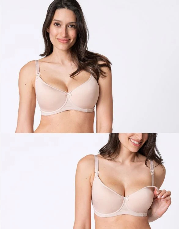 T-Shirt Maternity & Nursing Bra Seamless Knitted Crochet