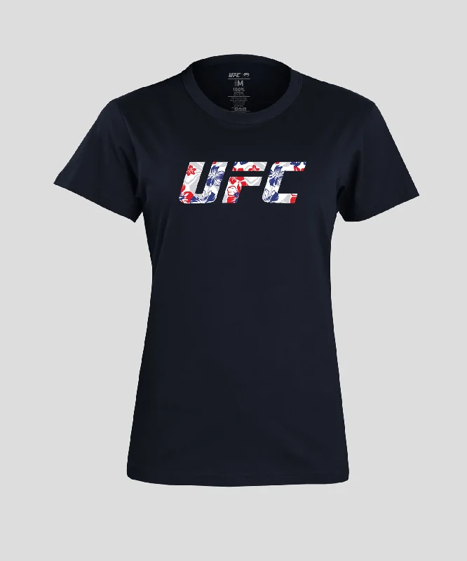T-Shirt pour Femmes UFC Unrivaled by Venum Max Holloway - Marine Zippered Front Buttoned Front Snap Front