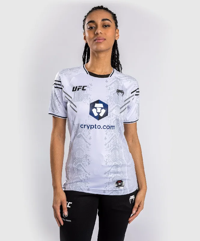 T-shirt Technique pour Femmes UFC Adrenaline by Venum Authentic Fight Night - Blanc Nylon Fabric Polyester Fabric Spandex Fabric