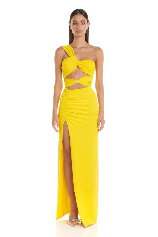 Superlative Elegance Yellow Maxi Dress Cozy Ribbed Maxi Dress
