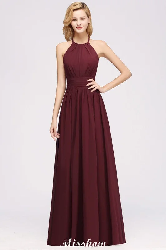 Appliques Halter Sleeveless Floor-Length Bridesmaid Dresses with Ruffles A-line Chiffon Evening Maxi Dress Elegant Velvet Maxi Dress Appliques Halter Sleeveless Floor-Length Bridesmaid Dresses with Ruffles A-line Chiffon Evening Maxi Dress Elegant Velvet Maxi Dress