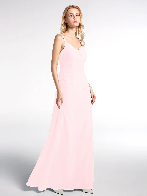 Double Straps Cross Back Chiffon Maxi Dress-Blushing Pink Trendy Off-Shoulder Ruffle Maxi Dress Double Straps Cross Back Chiffon Maxi Dress-Blushing Pink Trendy Off-Shoulder Ruffle Maxi Dress