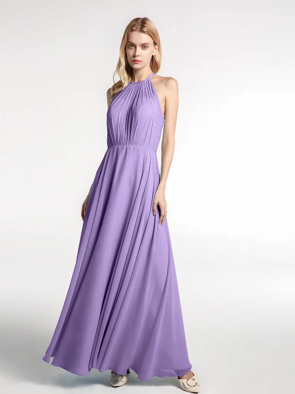 Halter Neck Chiffon Maxi Dress with Circle Skirt-Tahiti Stylish Boho Chic Maxi Dress Halter Neck Chiffon Maxi Dress with Circle Skirt-Tahiti Stylish Boho Chic Maxi Dress