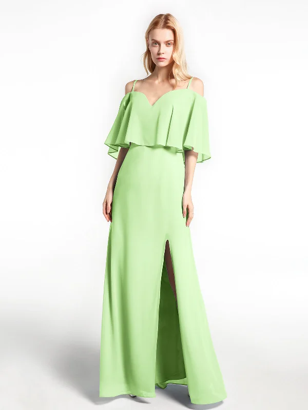 Ruffled Cold Shoulder Maxi Dress with Flounce Overlay Sage Classic Strapless Maxi Dress Ruffled Cold Shoulder Maxi Dress with Flounce Overlay Sage Classic Strapless Maxi Dress