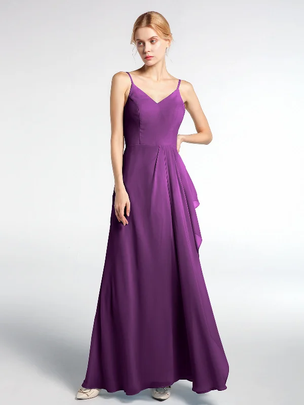 V-neck Chiffon Simple Maxi Dress with Spaghetti Straps-Grape Trendy Floral Print Maxi Dress V-neck Chiffon Simple Maxi Dress with Spaghetti Straps-Grape Trendy Floral Print Maxi Dress