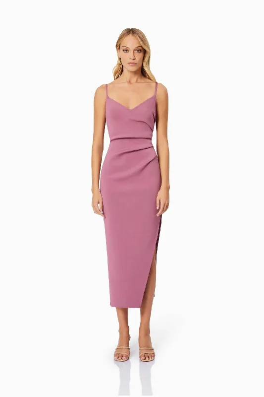 Vera Maxi Dress - Dusty Rose Comfortable Maxi Dress with Belt