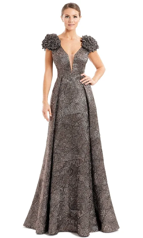 Alexander by Daymor 1651 - Ruffled Cap Sleeve Evening Gown