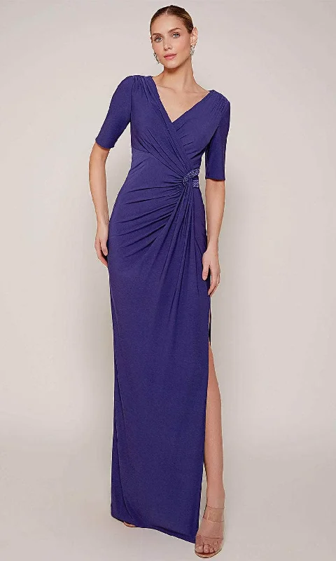 Alyce Paris 27682 - Surplice V-Neck Ruched Formal Gown