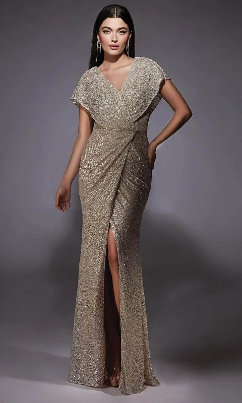 Alyce Paris 27729 - Surplice V-Neck Sequin Formal Gown