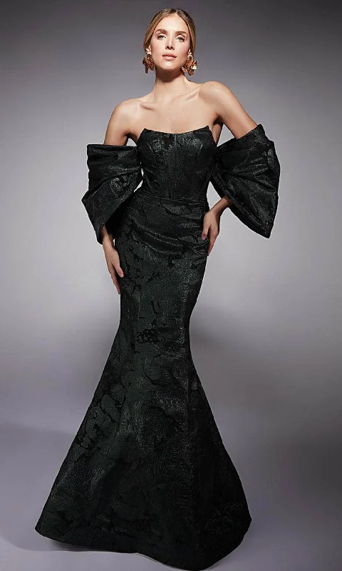 Alyce Paris 27747 - Scoop Neck Metallic Jacquard Formal Gown