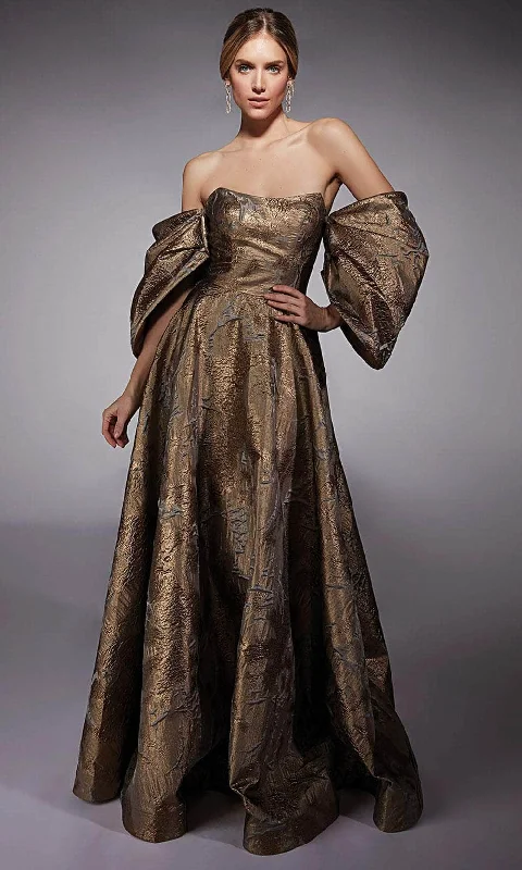 Alyce Paris 27760 - Metallic Jacquard A-Line Formal Gown
