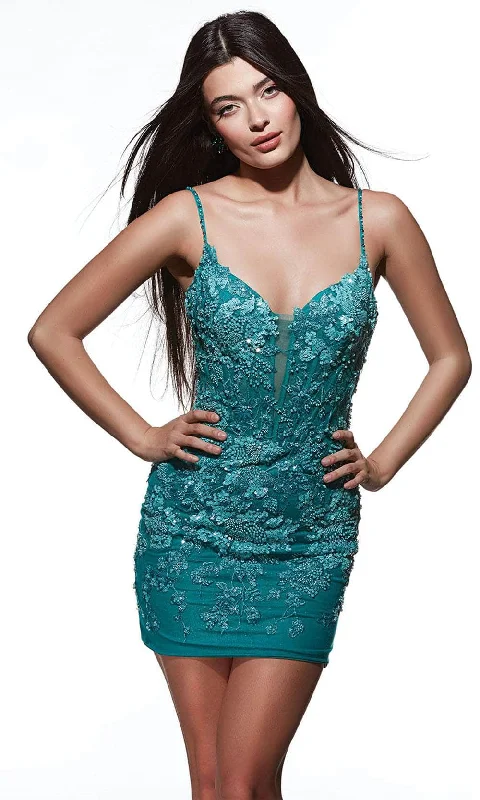 Alyce Paris 4868 - Embellished Corset Bodice Cocktail Dress