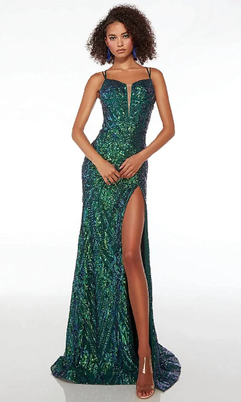 Alyce Paris 61577 - Sequins Tulle Open Back Prom Gown