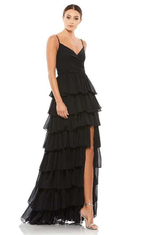 Ieena Duggal - 55416I Tiered High Slit A-Line Dress