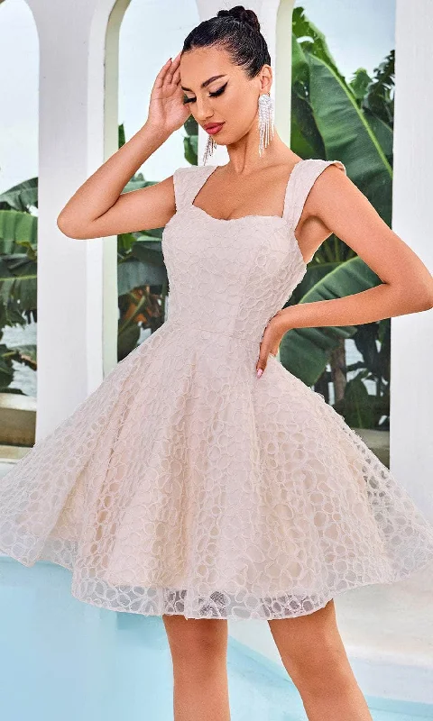 J'Adore Dresses J24086 - Cap Sleeve Ruffles Cocktail Dress