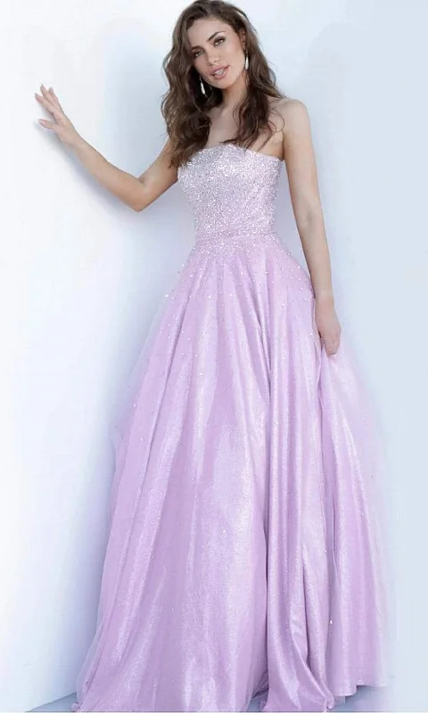 JVN by Jovani - JVN00462 Strapless Beaded A-line Prom Dress