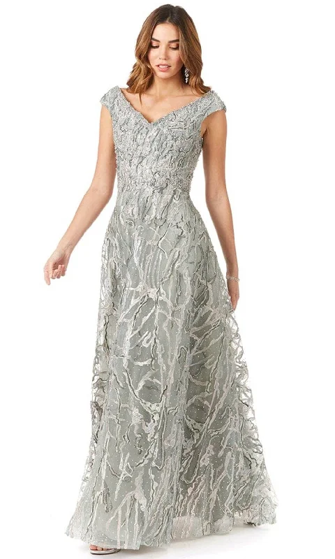 Lara Dresses 29351 - Cap Sleeved A Line Ball Gown