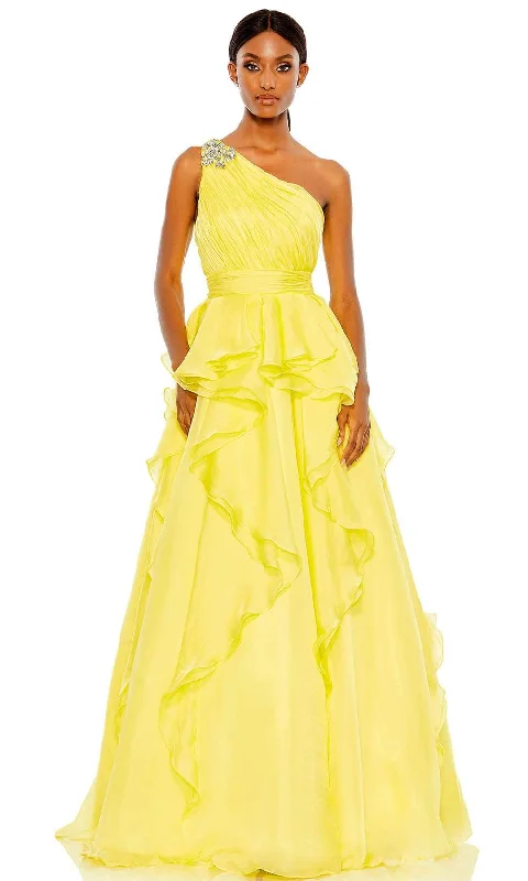 Mac Duggal 49541 - Asymmetrical Ruffled A-Line Prom Dress