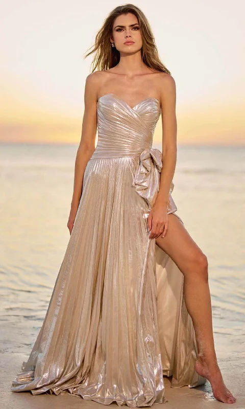 Sherri Hill 56026 - Metallic Pleat Style Gown