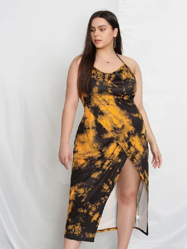 Stained Split Hem Dress