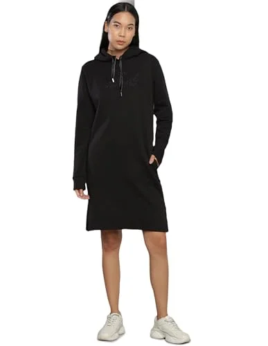 Tommy Hilfiger women's Cotton Classic Knee-Length Casual Dress (F23HWDR002 Black