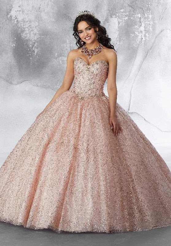 Vizcaya by Mori Lee - 89199 Pearl-Ornate Glitter Mesh Ballgown