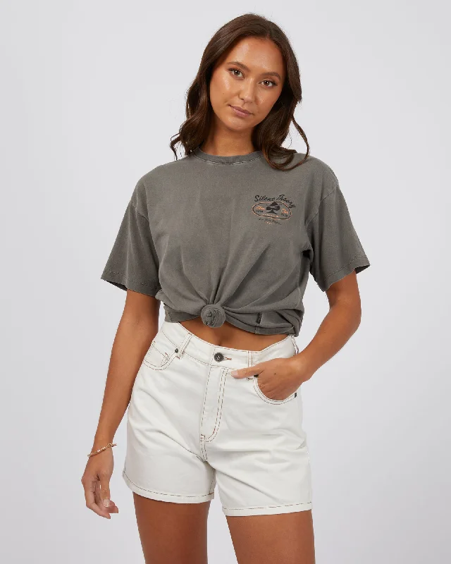 Ace Club Tee Coal Striped Floral Plaid