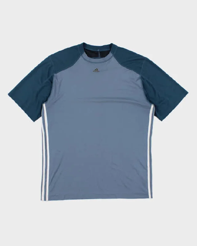 Adidas Three Striped Training Shirt - XL Solid Color Striped Floral