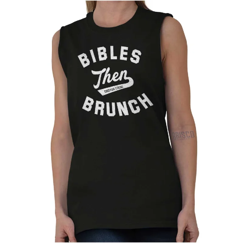 Bibles Then Brunch Sleeveless T Shirt Jersey Fabric Tulle Fabric Batik Fabric