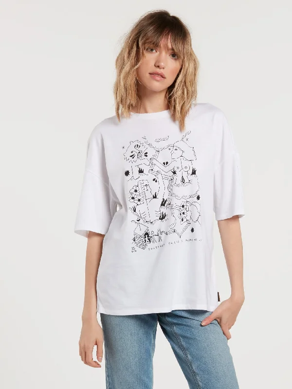 Briand T-shirt - WHITE Elasticated Padded Insulated