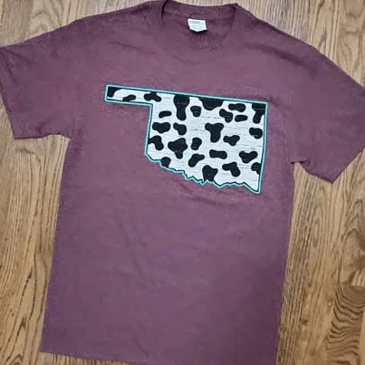 Cow oklahoma t-shirt Nylon Fabric Polyester Fabric Spandex Fabric