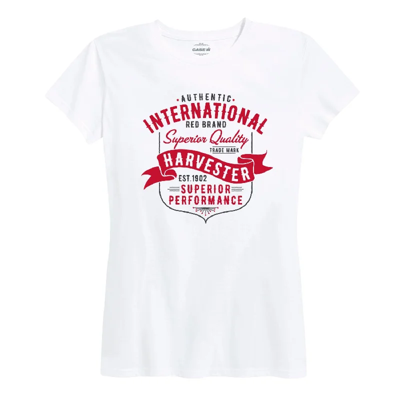 International Harvester™ - Classic Shield IH - Women's Short Sleeve T-Shirt Beaded Sequined Faux Fur International Harvester™ - Classic Shield IH - Women's Short Sleeve T-Shirt Beaded Sequined Faux Fur