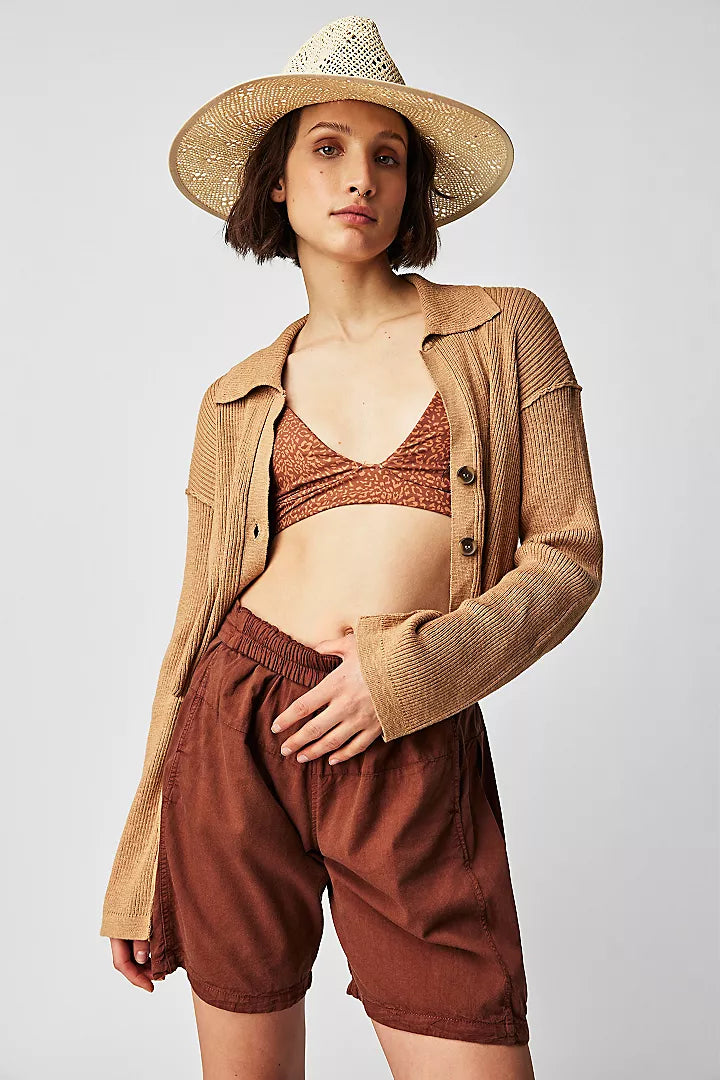 ELLA SWEATER SHIRT Mesh Blend Leather Blend Suede Blend