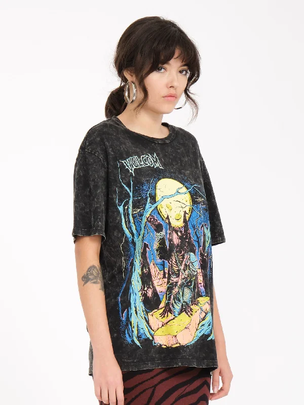 Max Sherman T-shirt - BLACK Striped Floral Plaid