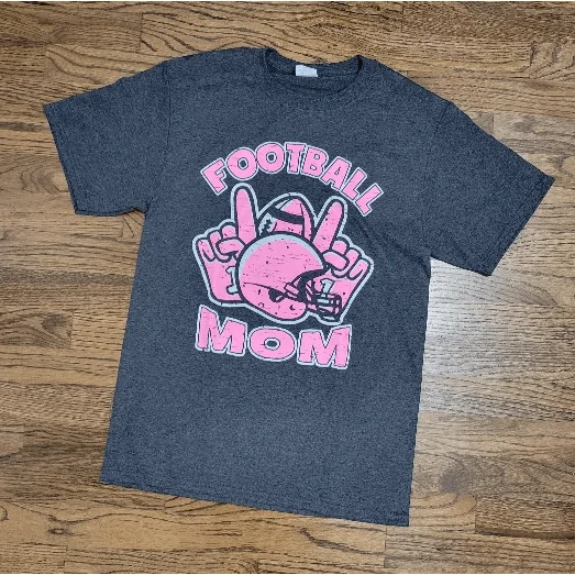 Football Mom T-shirt Lace Blend Ribbed Blend Corduroy Blend