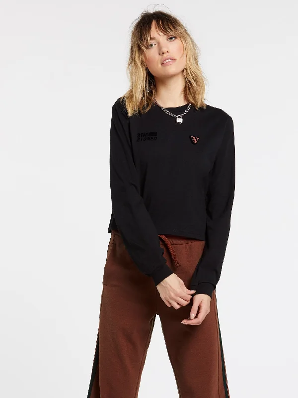 Gangstone T-shirt - BLACK Striped Floral Plaid