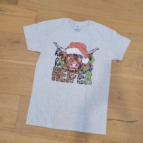 Ho Ho Heifer Tee Zippered Buttoned Snapped
