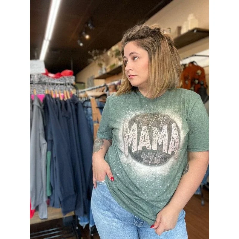 Mama bolt bleach tee Embroidered Appliqued Beaded