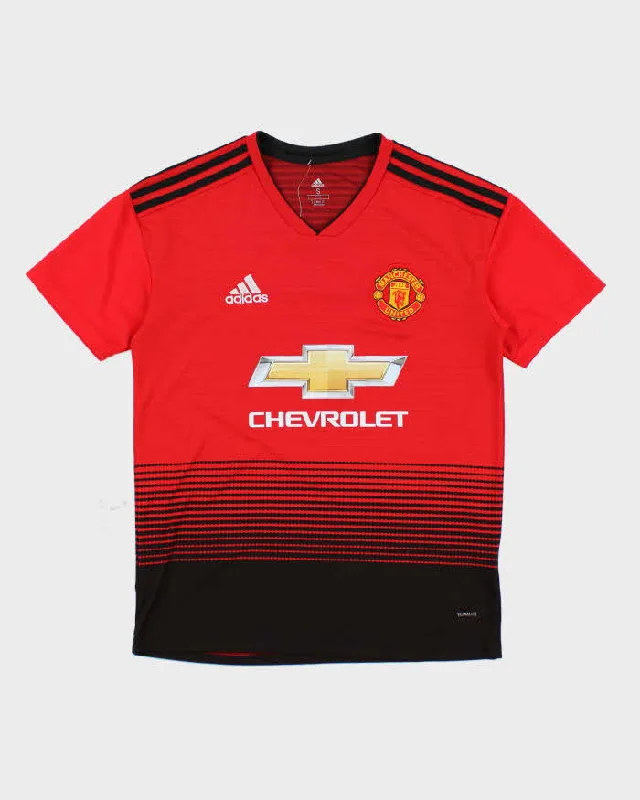 Manchester United 2019 - 20 Football Home Shirt - S V-Neck T-Shirt Long Sleeve Cotton Manchester United 2019 - 20 Football Home Shirt - S V-Neck T-Shirt Long Sleeve Cotton
